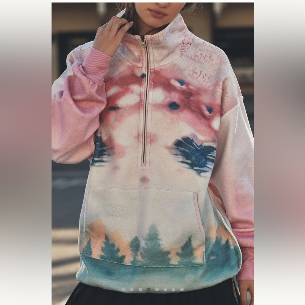 PILCRO BY ANTHROPOLOGIE HALF ZIP PULLOVER SWEATSHIRT SIZE S MSRP $128.00 NWT